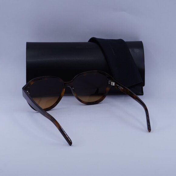 Saint Laurent SL400 003 Sunglasses Havana Oval Frame, Brown Lenses - Picture 11 of 11